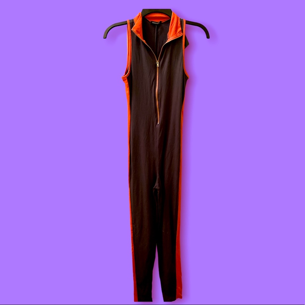 Orange and Gray Jumpsuit